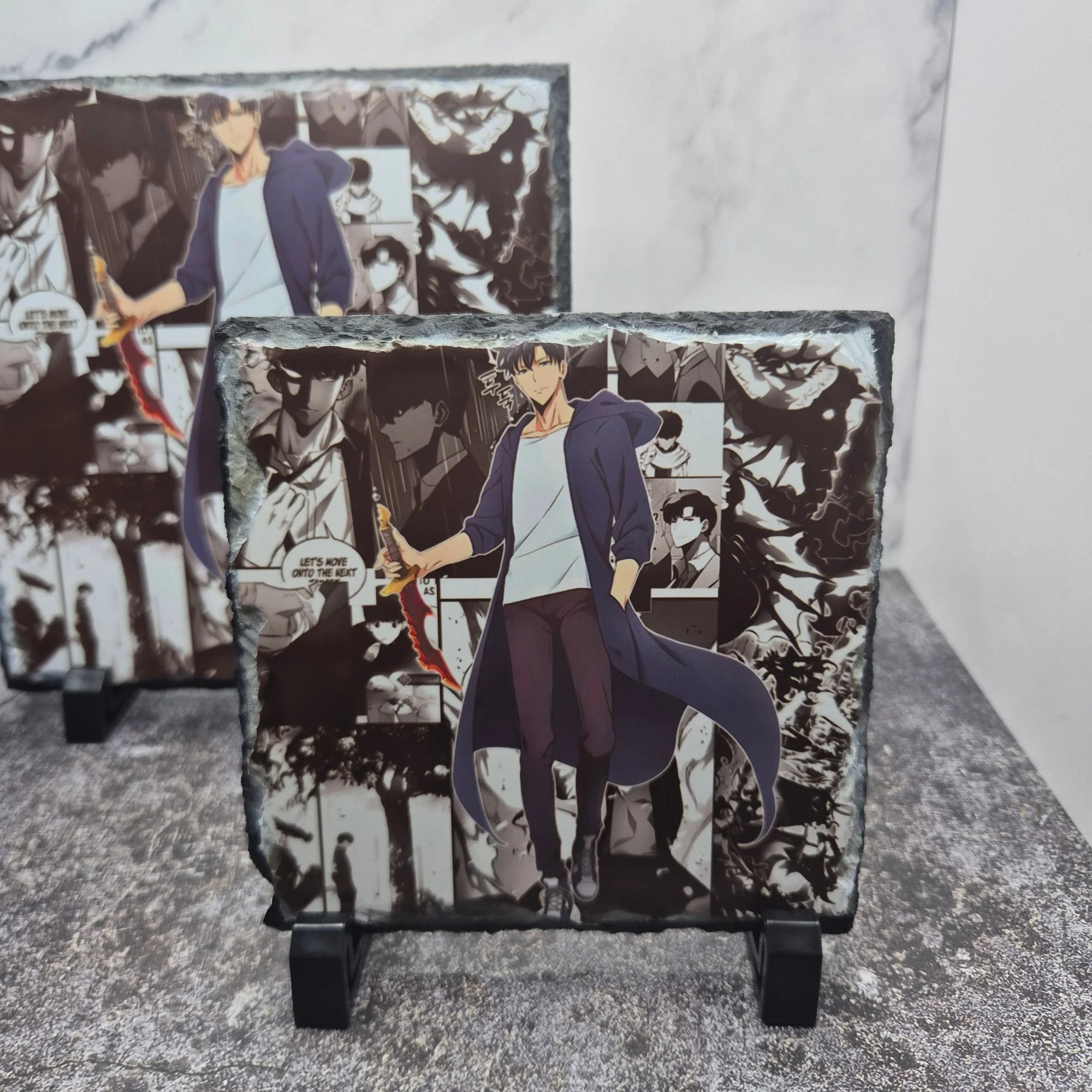 Solo Leveling Jinwoo Photo Slate – Manga Background – Matte Anime Art