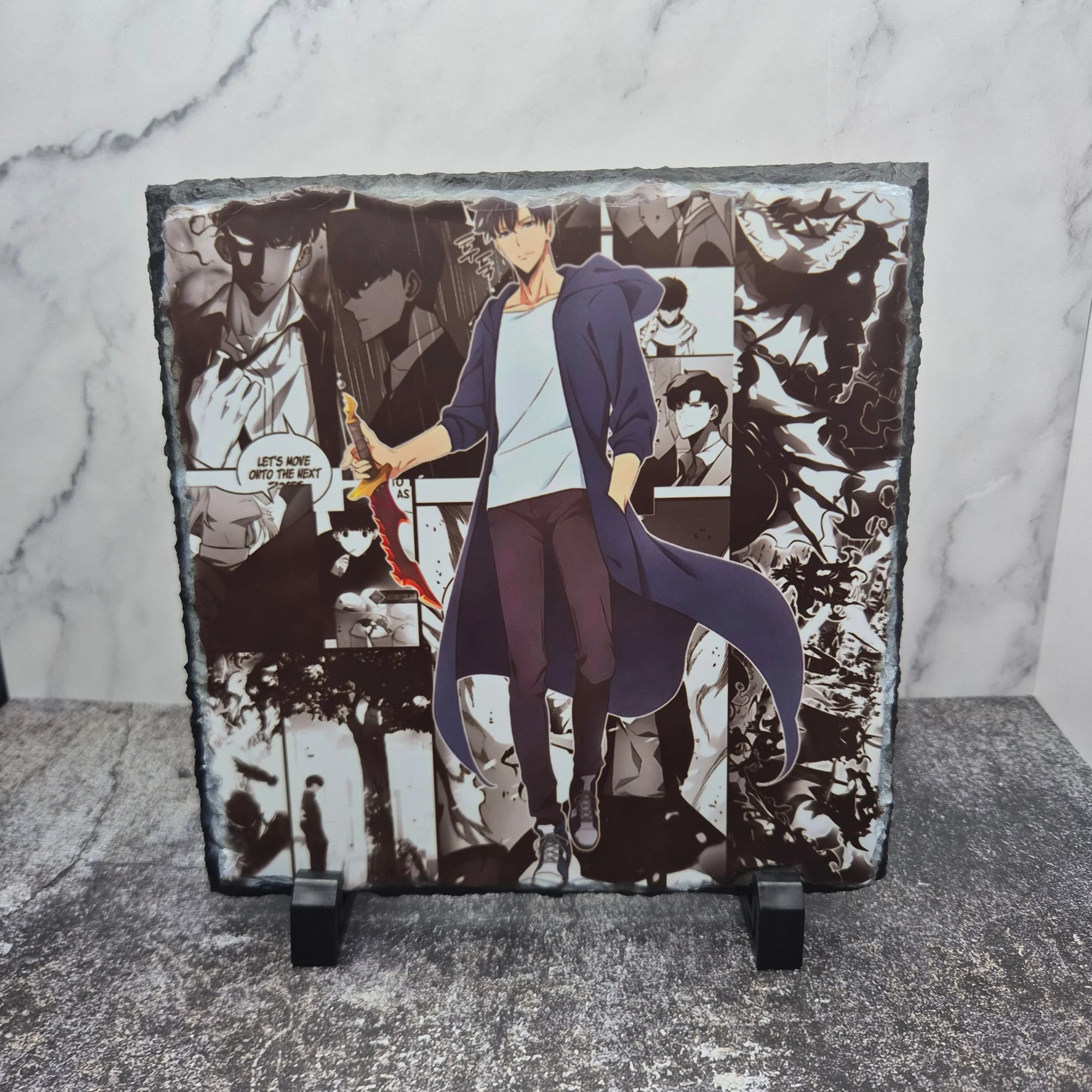 Solo Leveling Jinwoo Photo Slate – Manga Background – Matte Anime Art