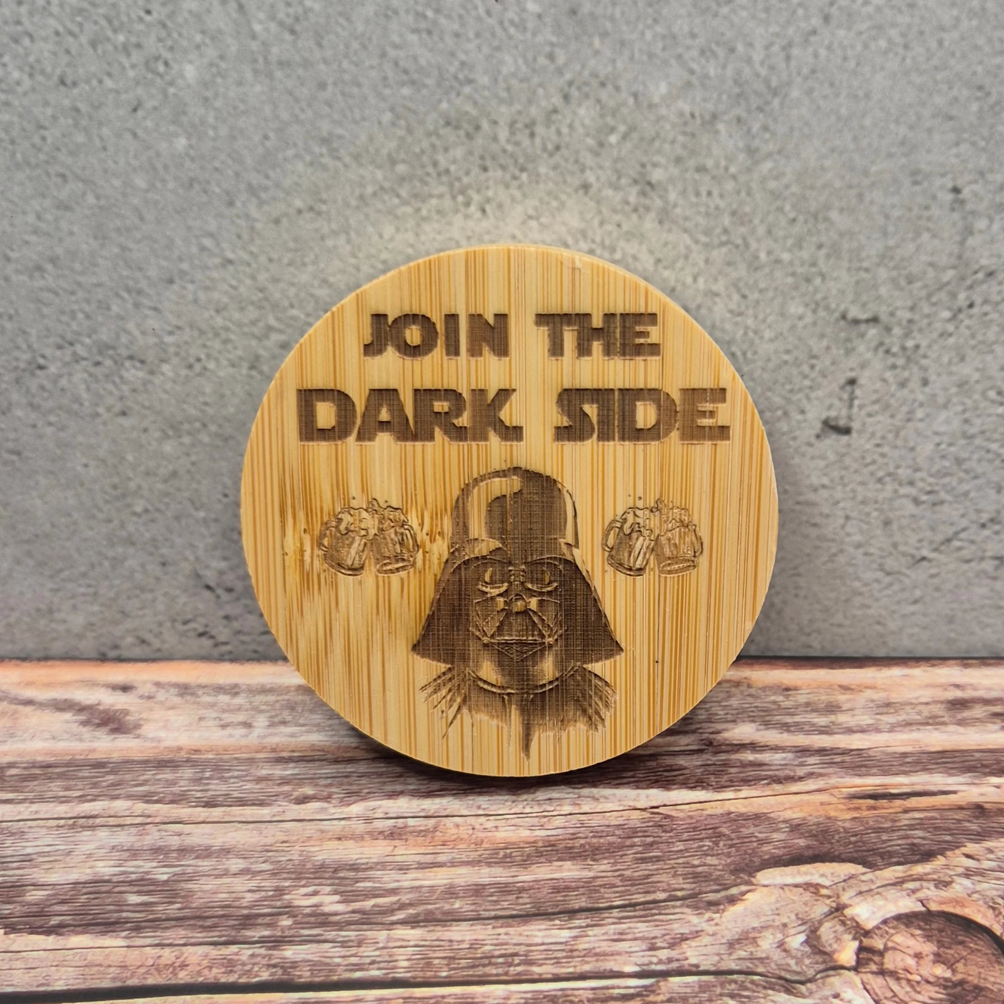 Darth Vader "Join the Dark Side" Bamboo Magnet Bottle Opener – Star Wars Fan Art Gift