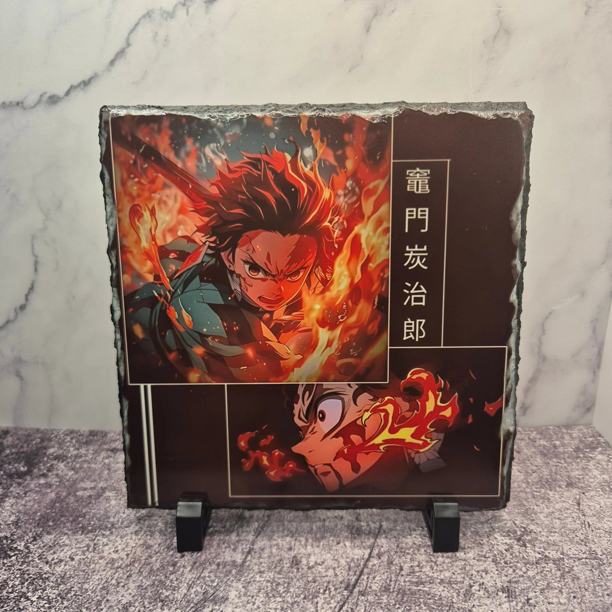 Tanjiro Photo Slate – Demon Slayer – Matte Anime Stone Artwork
