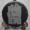 Turbo Granny Cat Form Slate Coaster – Dandadan – Laser Engraved