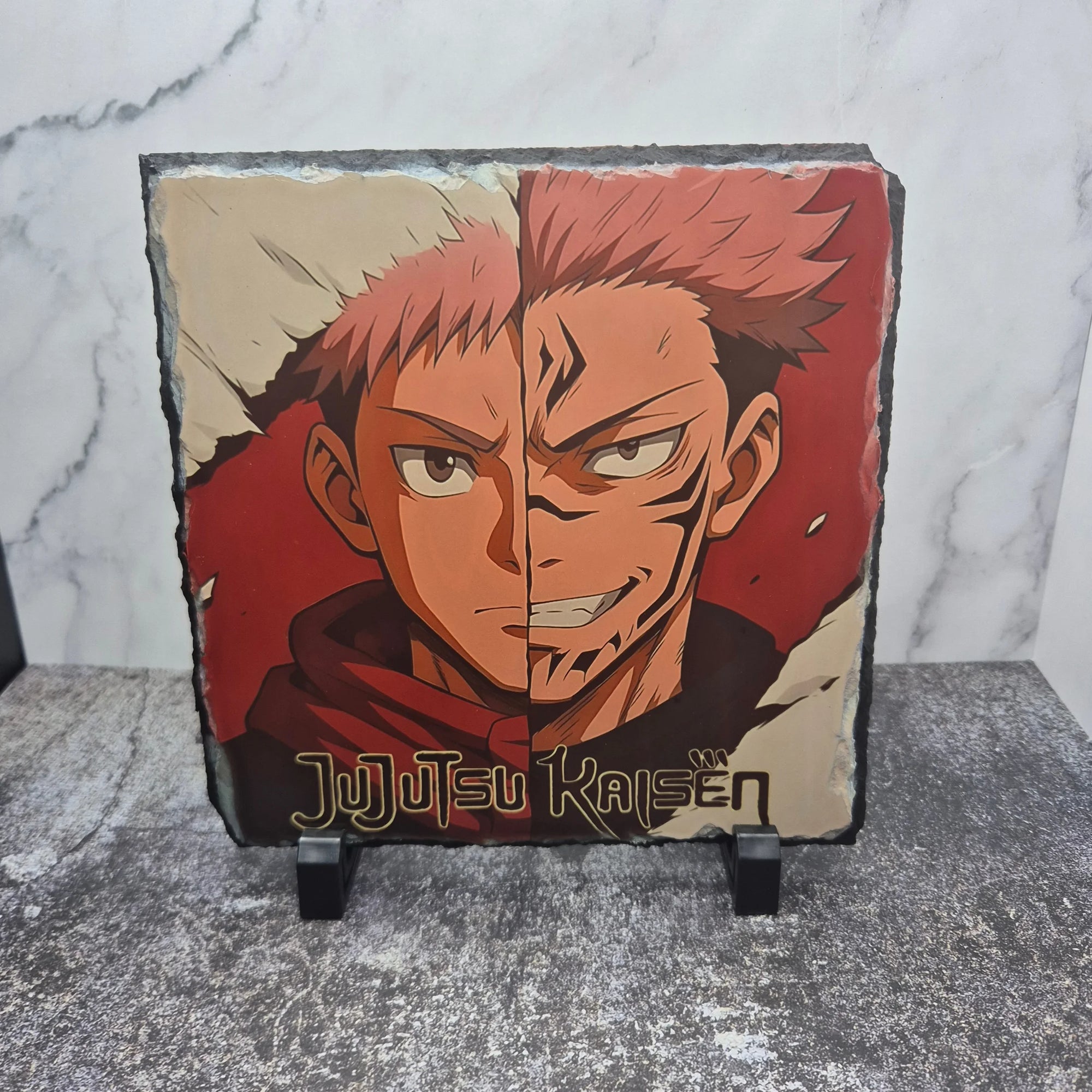 Yuji & Sukuna Photo Slate – Half Face Jujutsu Kaisen – Matte Art