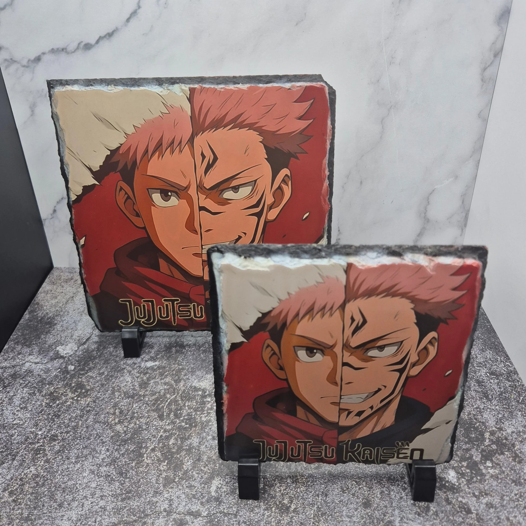 Yuji & Sukuna Photo Slate – Half Face Jujutsu Kaisen – Matte Art