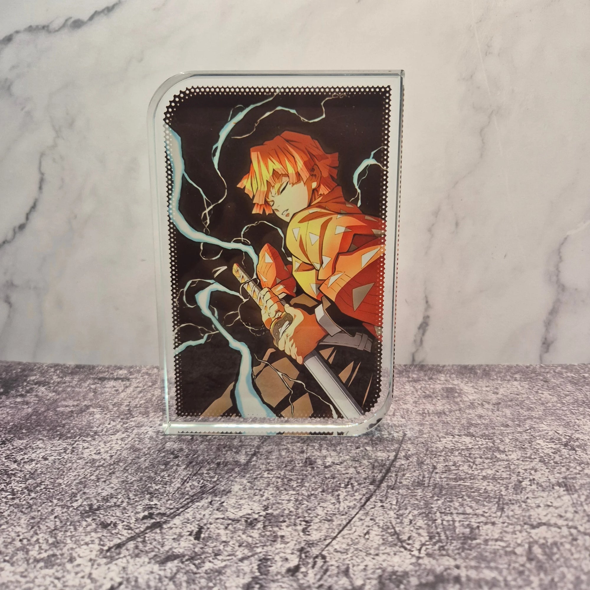 Zenitsu First Form Crystal Display – Demon Slayer – Anime Art
