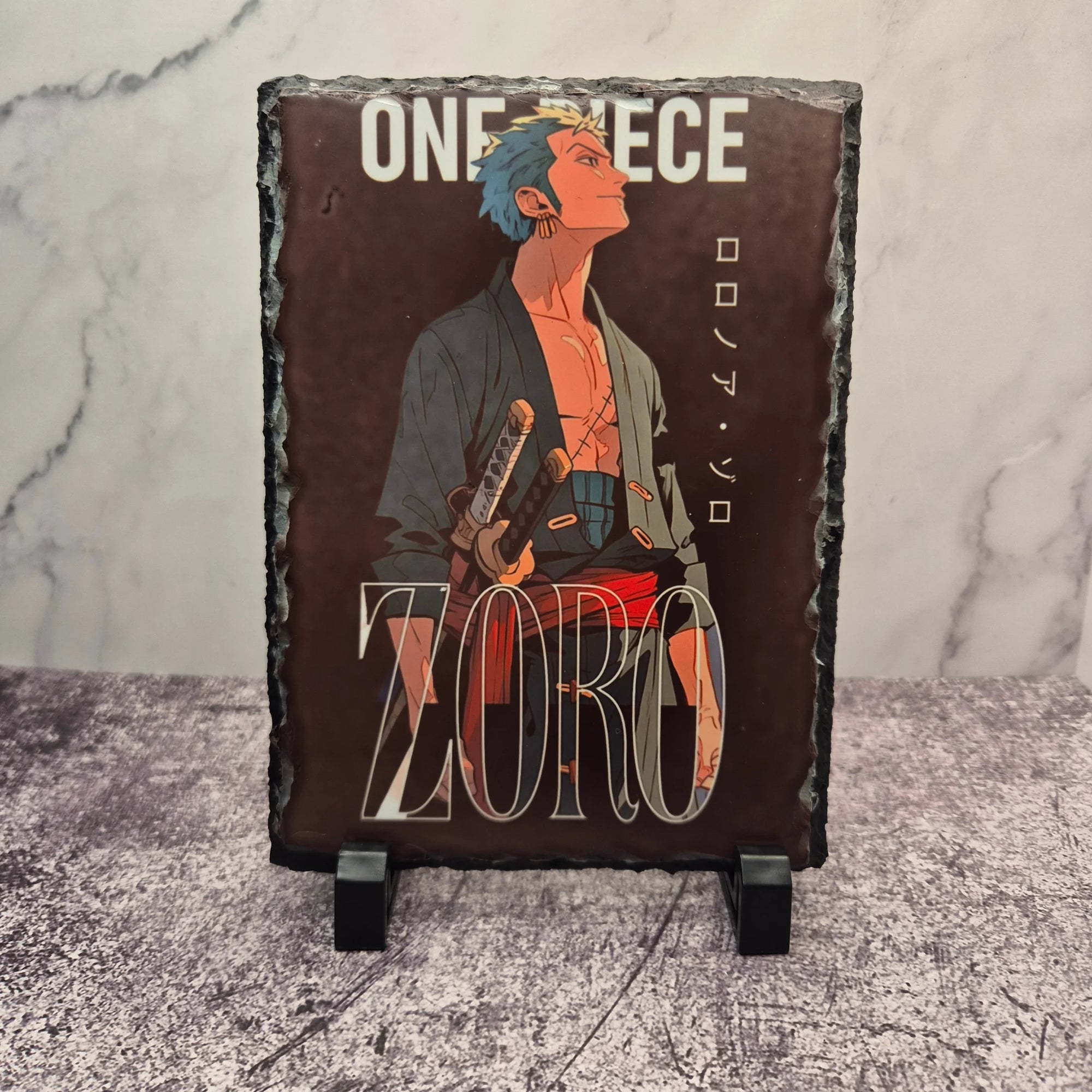 Zoro Photo Slate – One Piece – Matte Anime Stone Artwork